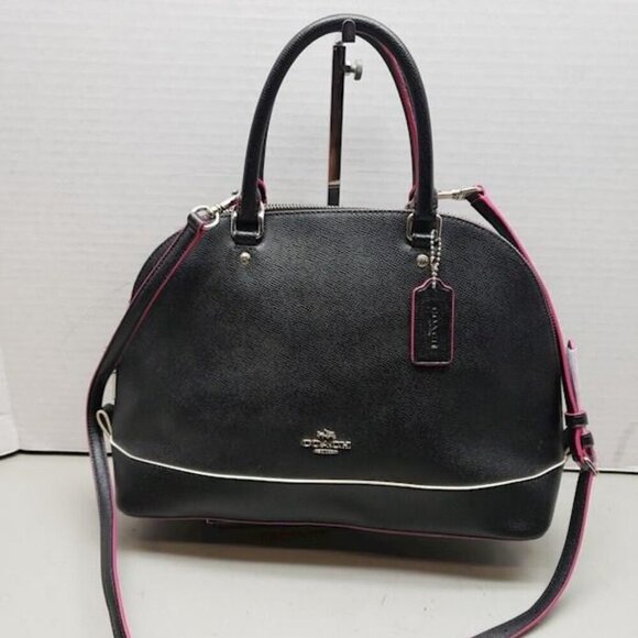 Coach Handbags - COACH (F13000) SIERRA SATCHEL CROSSGRAIN LEATHER WITH MULTI EDGEPAINT BAG